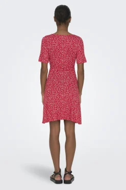 Vestido Corto Cuello Pico