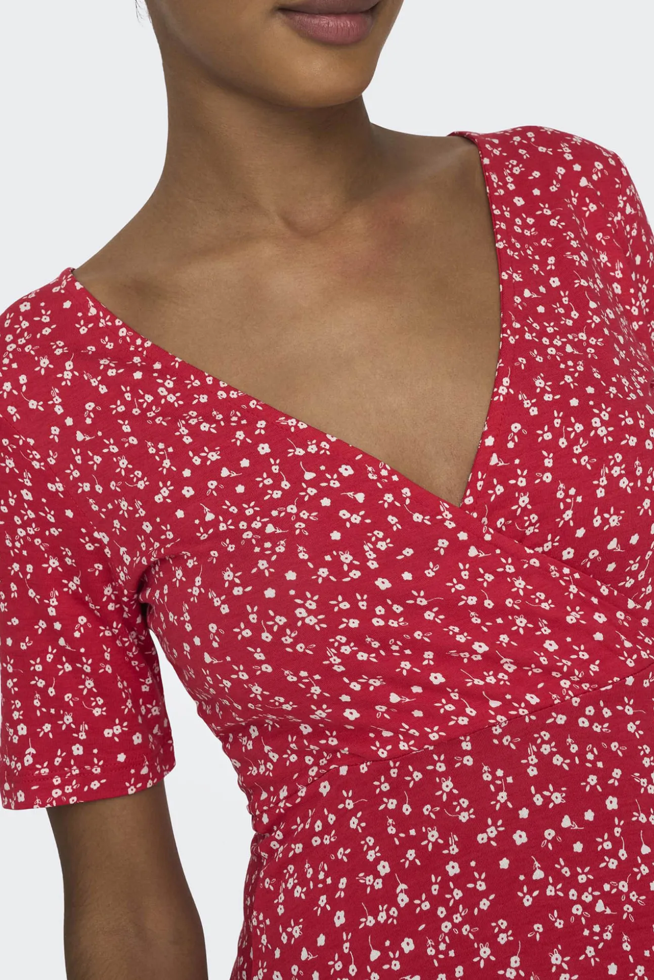 Vestido Corto Cuello Pico