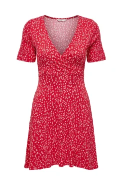 Vestido Corto Cuello Pico