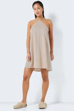 Vestido Corto De Lino