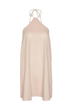 Vestido Corto De Lino