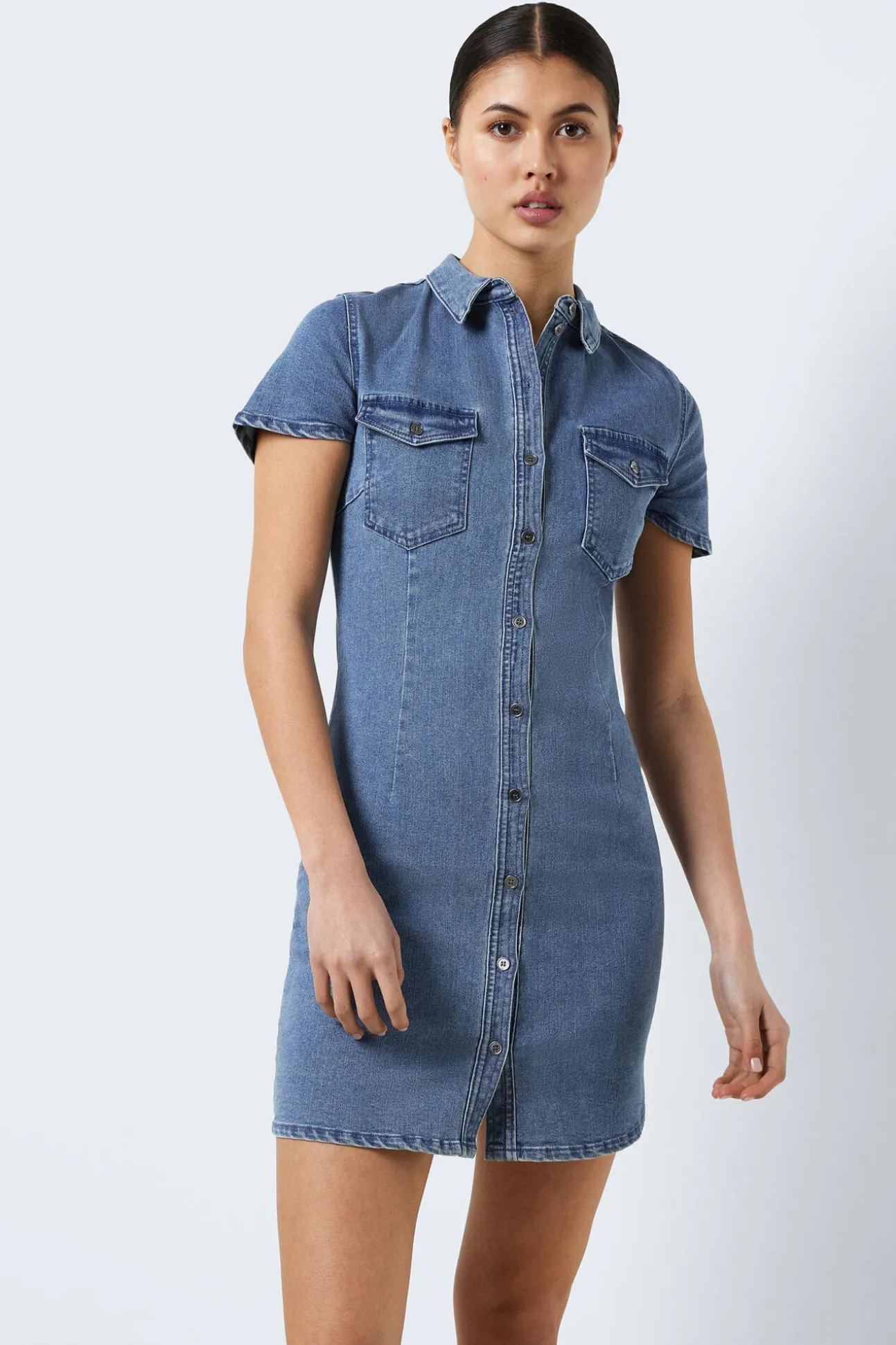 Vestido Corto Denim