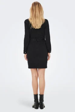 Vestido Corto Denim Manga Larga
