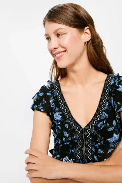 Vestido Corto Escote Cenefa