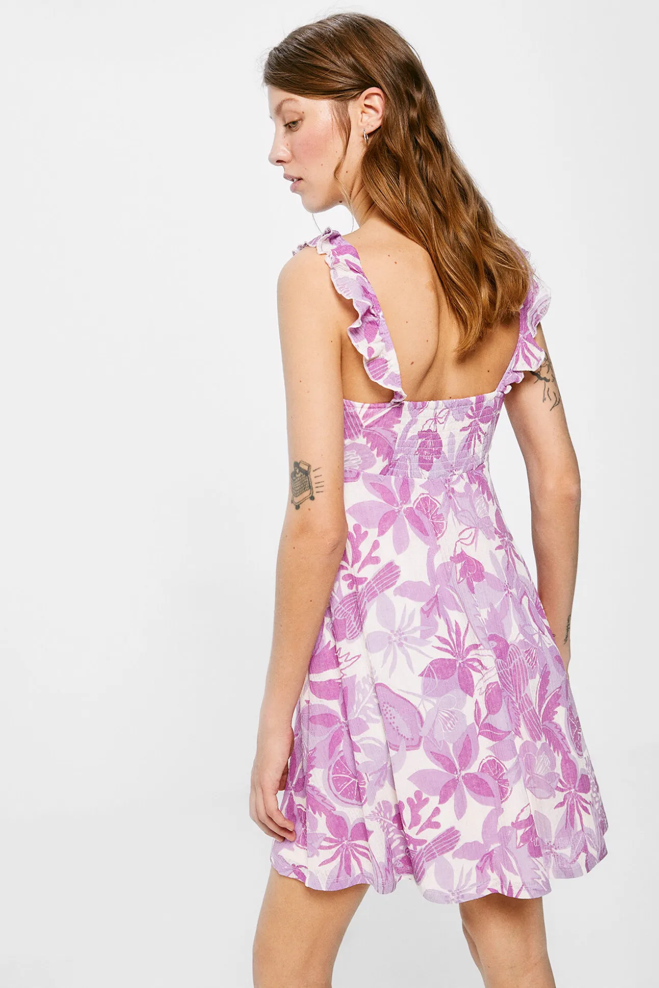 Vestido Corto Escote Lazo