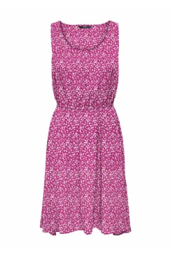 Vestido Corto Estampado Sin Mangas
