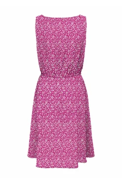 Vestido Corto Estampado Sin Mangas