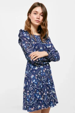 Vestido Corto Hombros Volante