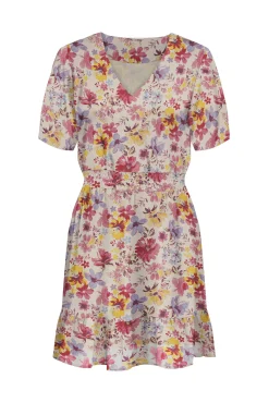 Vestido Corto Manga Corta Fluido