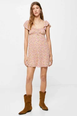 Vestido Corto Tirante Volante