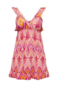 Vestido Corto Tirantes Con Volante