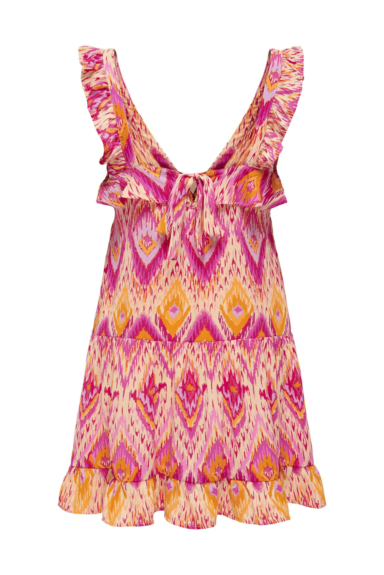 Vestido Corto Tirantes Con Volante