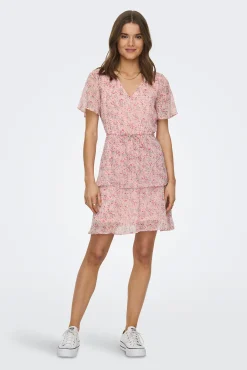 Vestido Corto Volantes