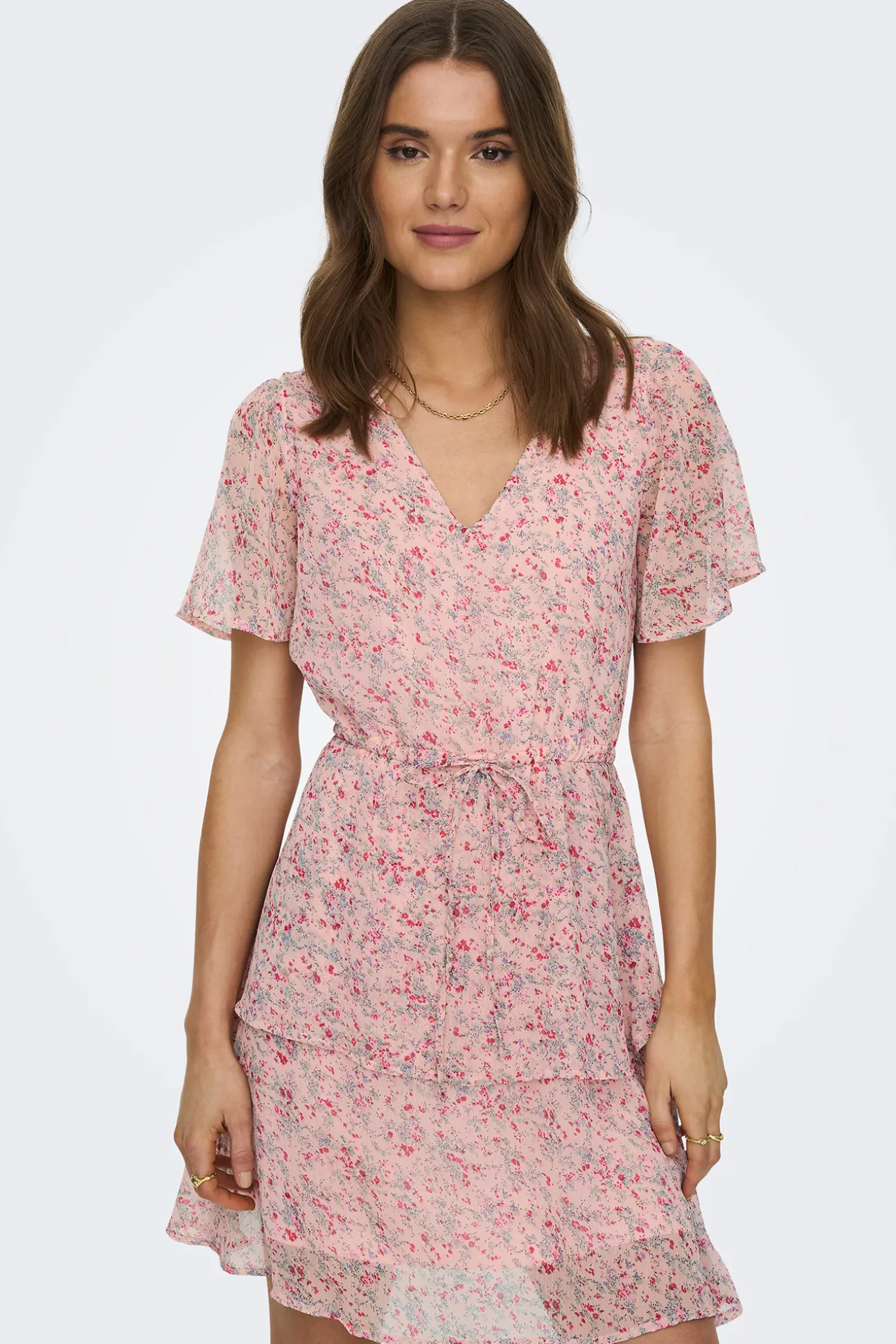 Vestido Corto Volantes