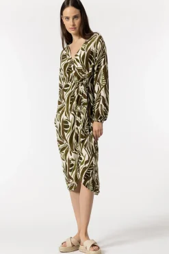 Vestido Cruzado Con Lazo