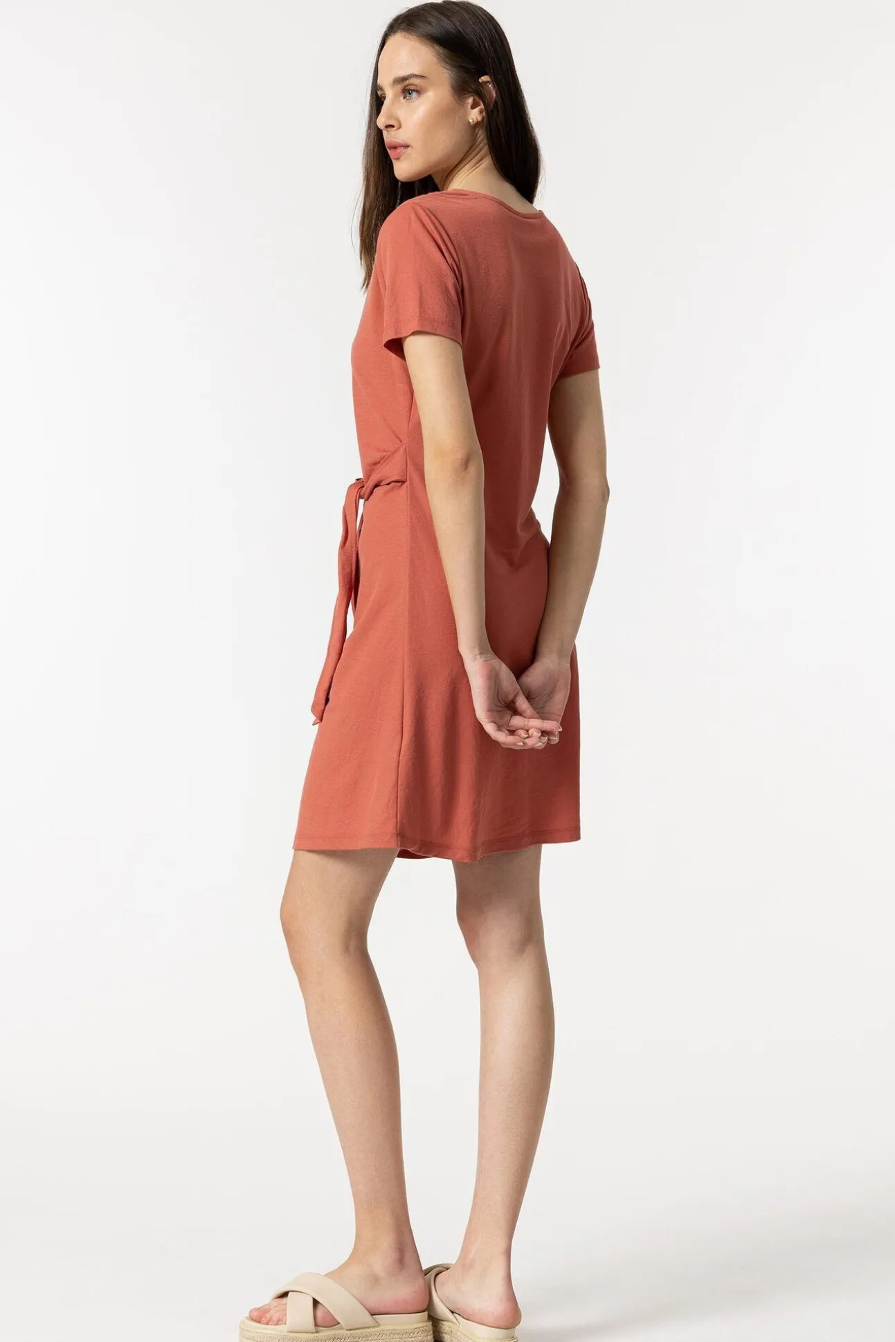 Vestido Cruzado Con Lazo