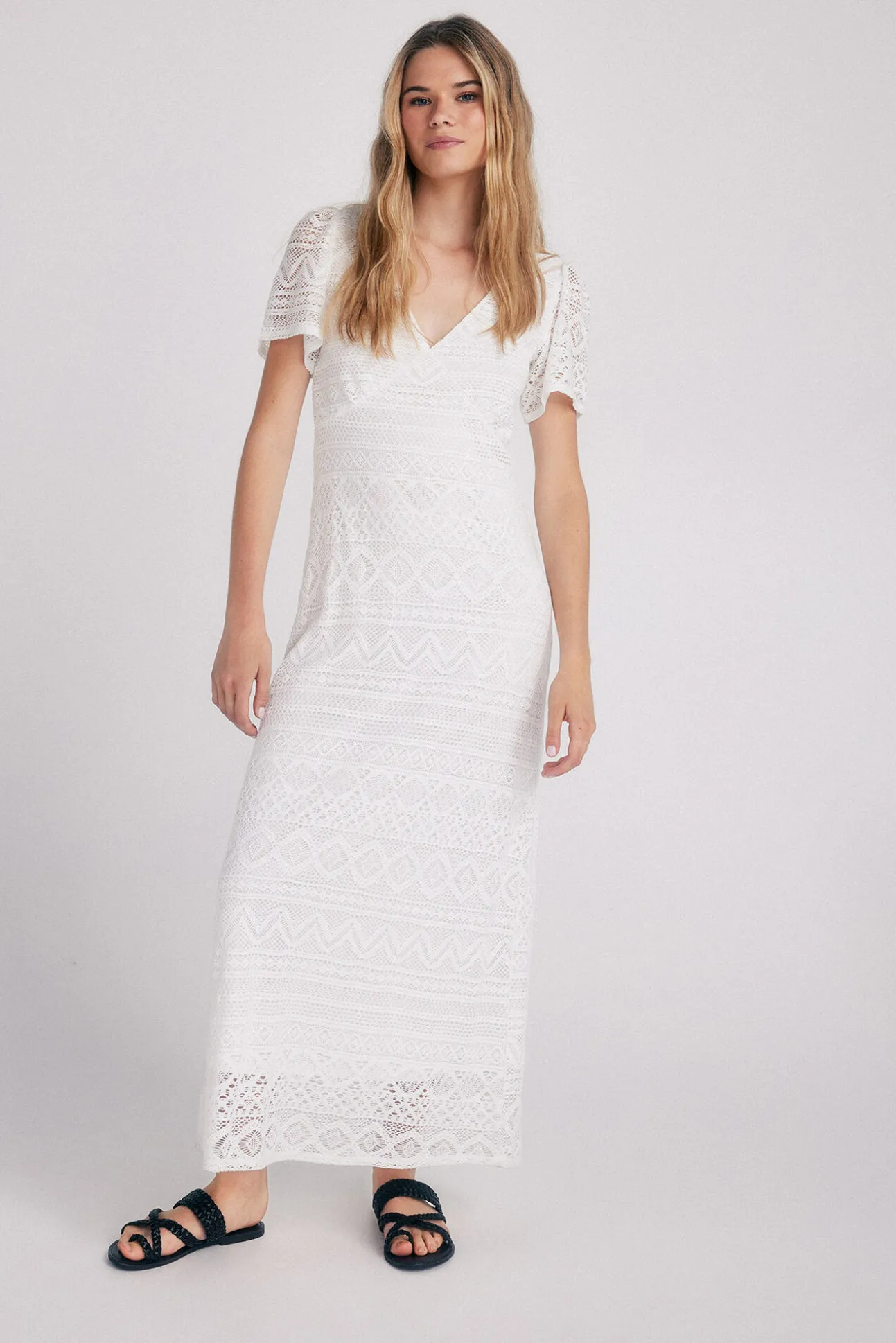 Vestido De Crochet De Punto