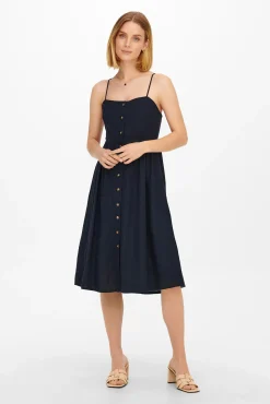 Vestido De Lino Midi