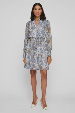 Vestido De Manga Larga Corto Paisley