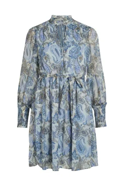Vestido De Manga Larga Corto Paisley