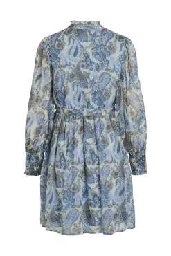 Vestido De Manga Larga Corto Paisley