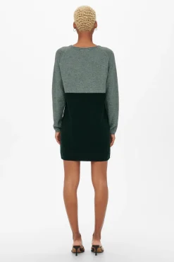 Vestido De Punto Color Block