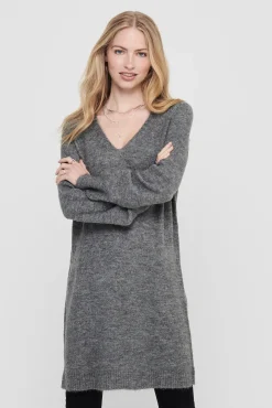 Vestido De Punto Cuello Pico