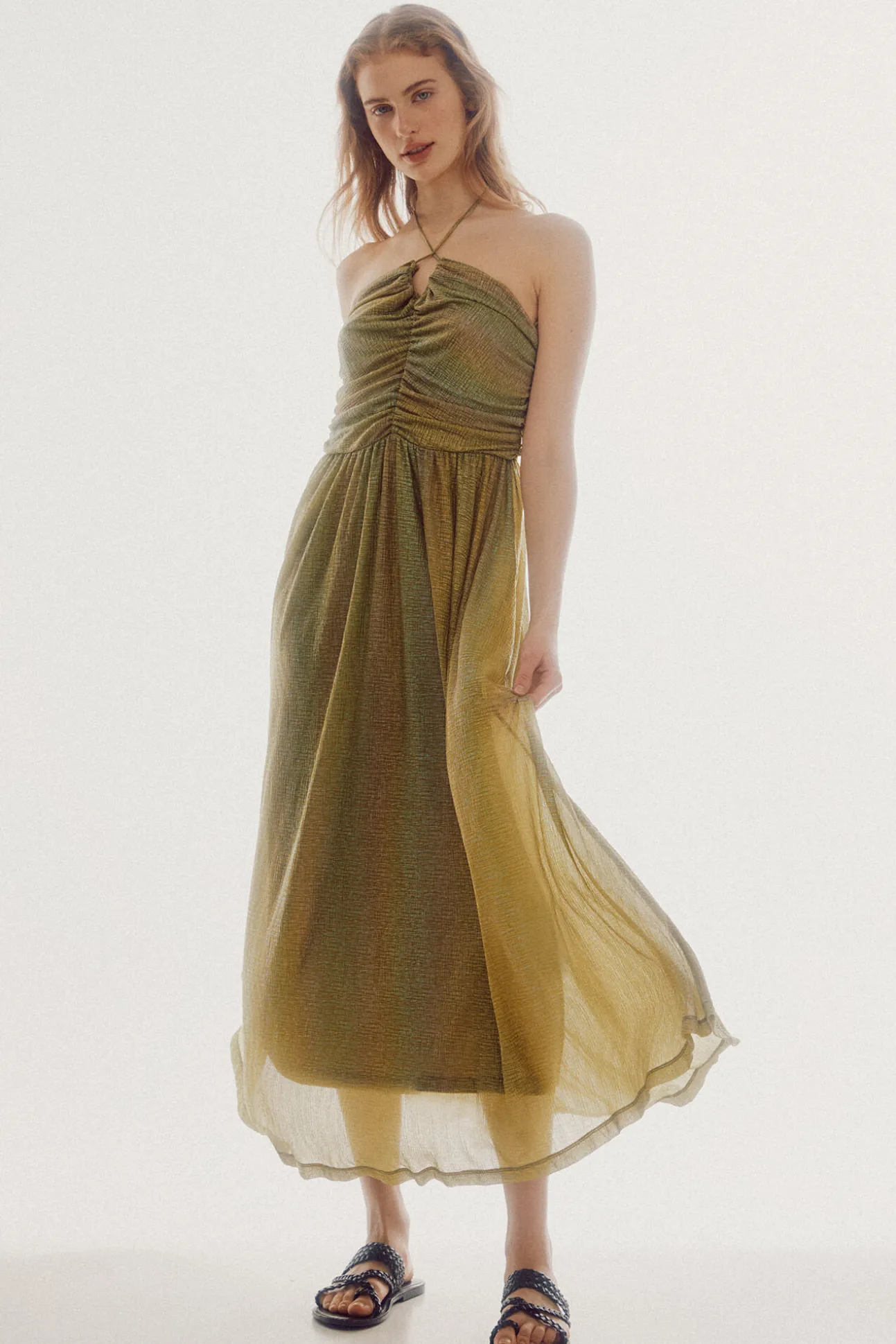 Vestido De Punto Halter