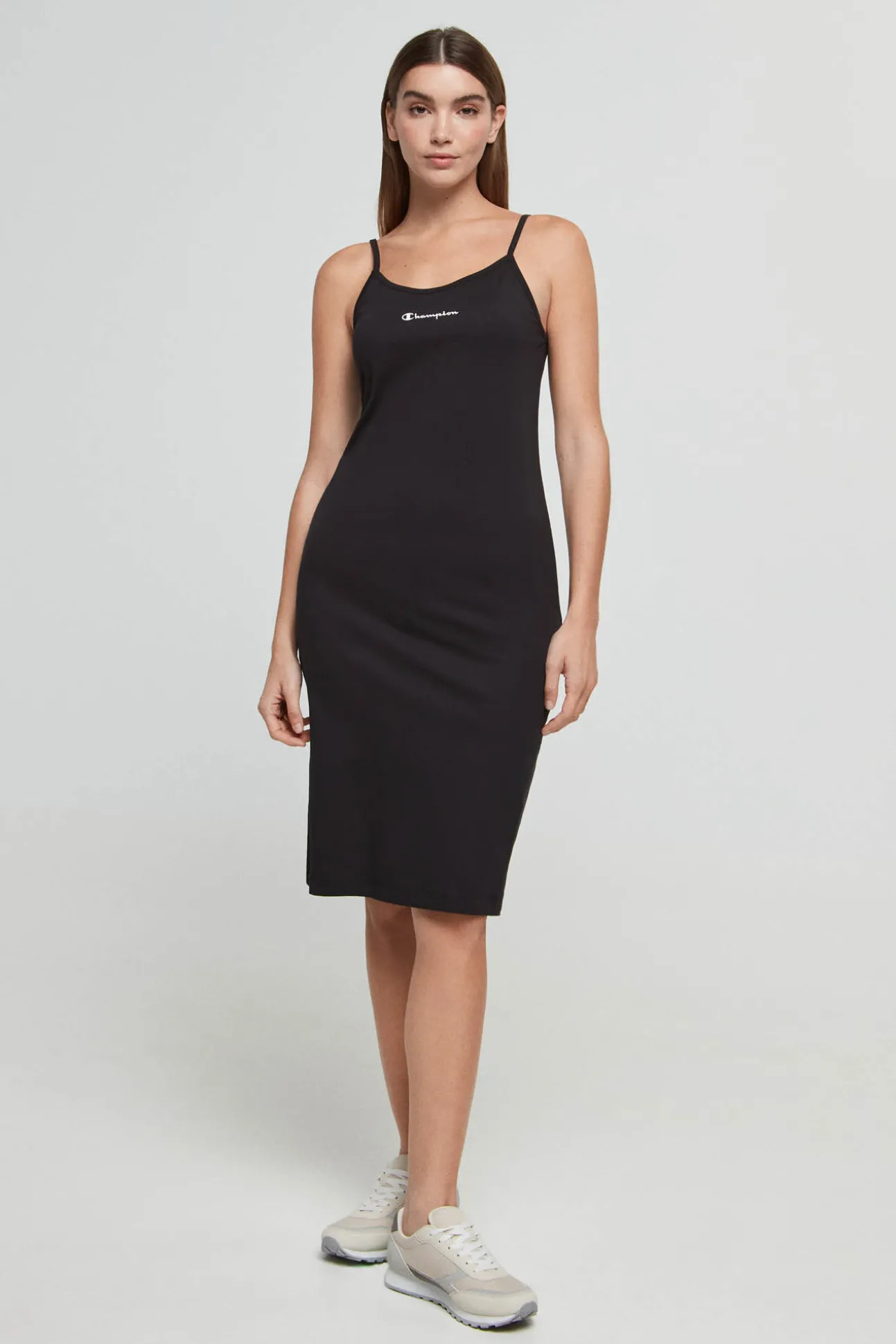 Vestido De Tirantes Con Logotipo Pequeno