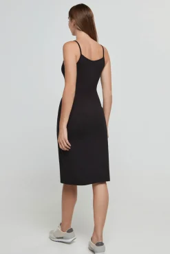Vestido De Tirantes Con Logotipo Pequeno