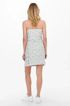 Vestido De Tirantes Con Lino