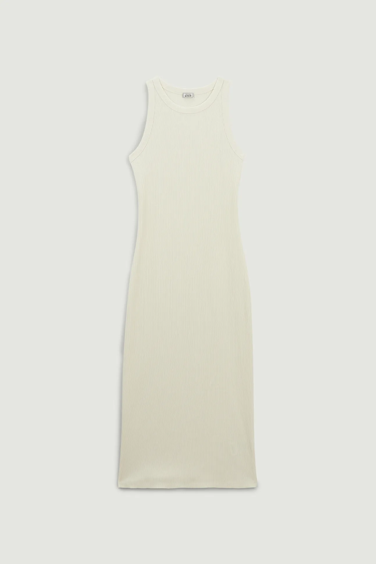 Vestido De Tirantes De Punto Acanalado