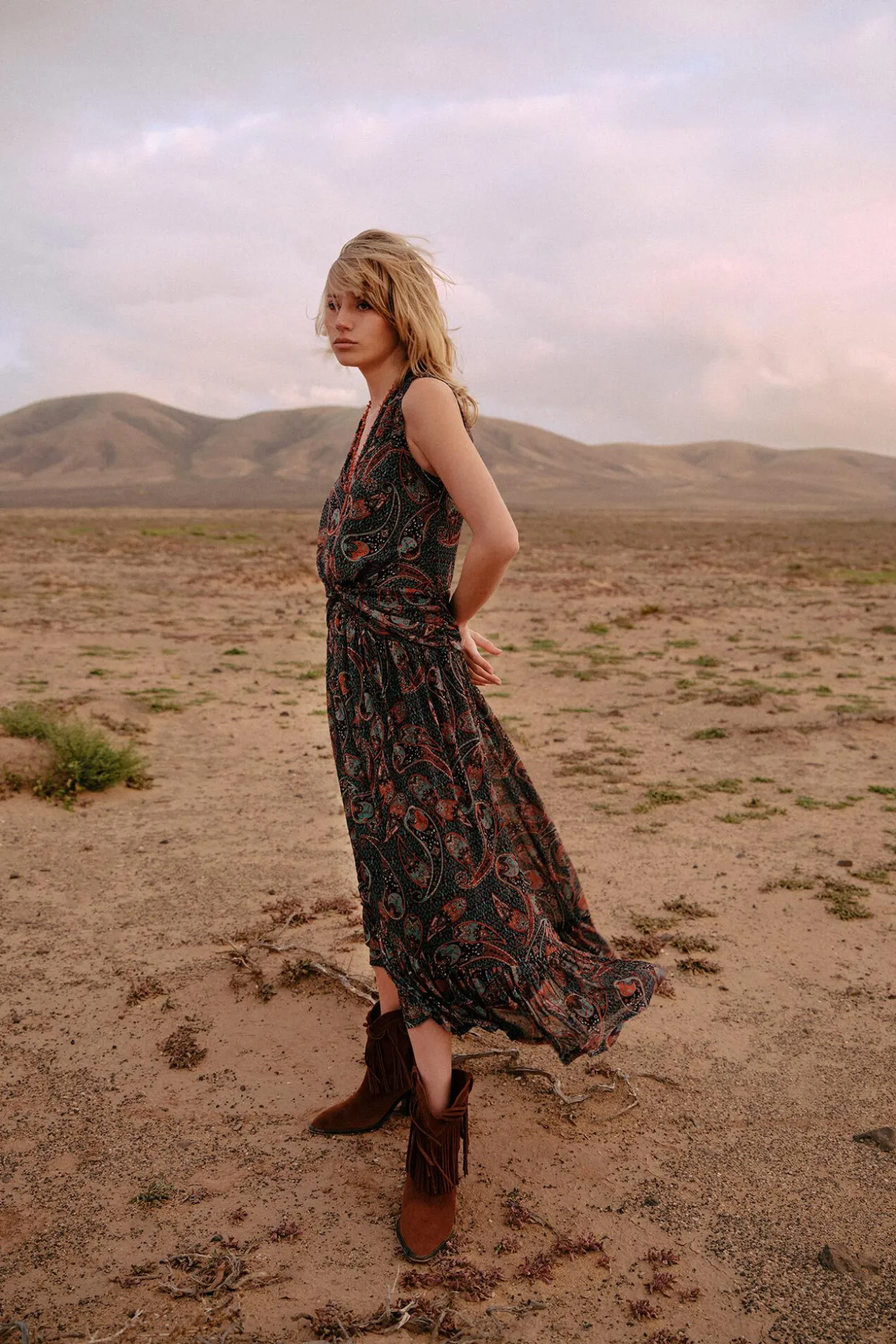 Vestido De Tul Estampado