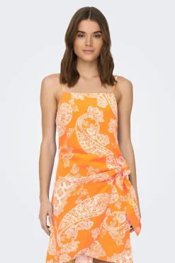 Vestido Detalle Lazo Con Lino
