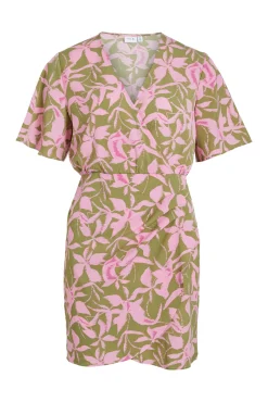 Vestido Envolvente De Manga Corta