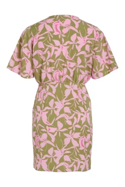 Vestido Envolvente De Manga Corta