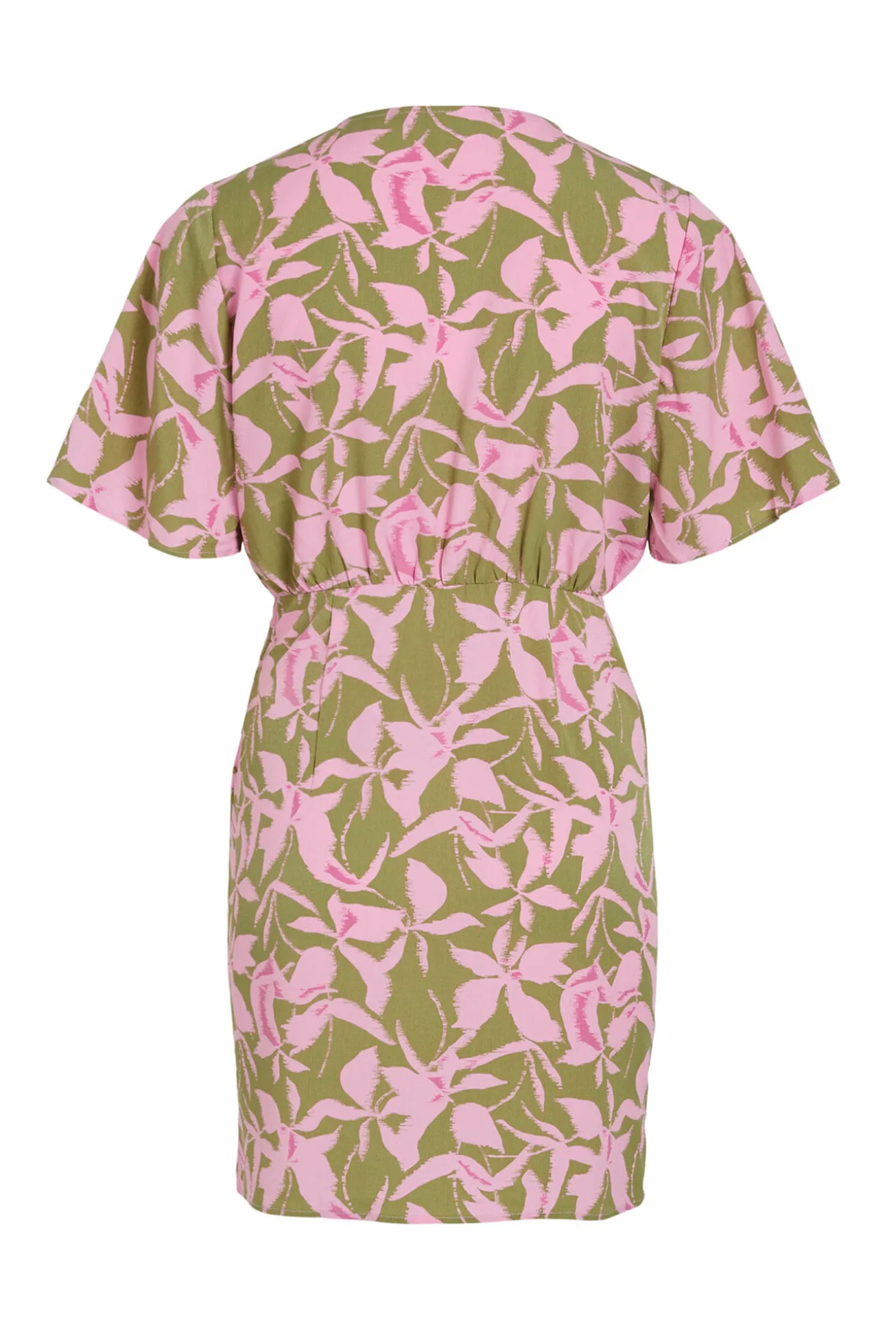 Vestido Envolvente De Manga Corta