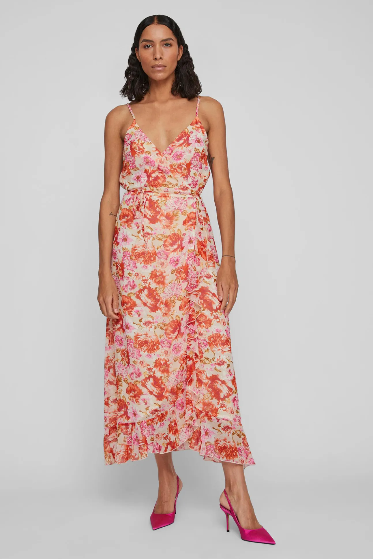 Vestido Envolvente De Tirantes