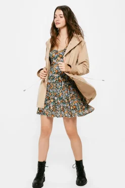 Vestido Escote Corazon Estampado