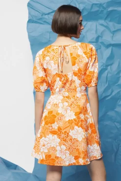Vestido Escote Espalda Lino Algodon