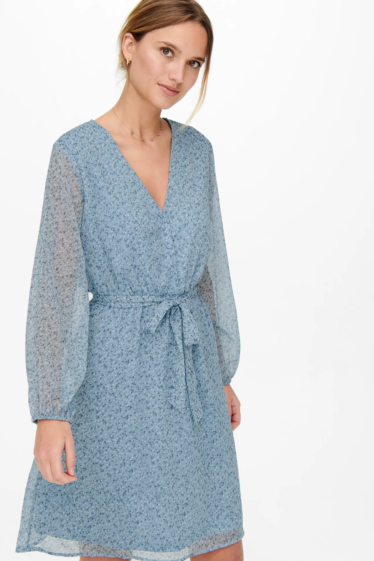 Vestido Escote Pico
