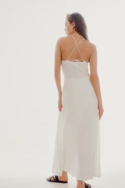 Vestido Halter Con Abalorios