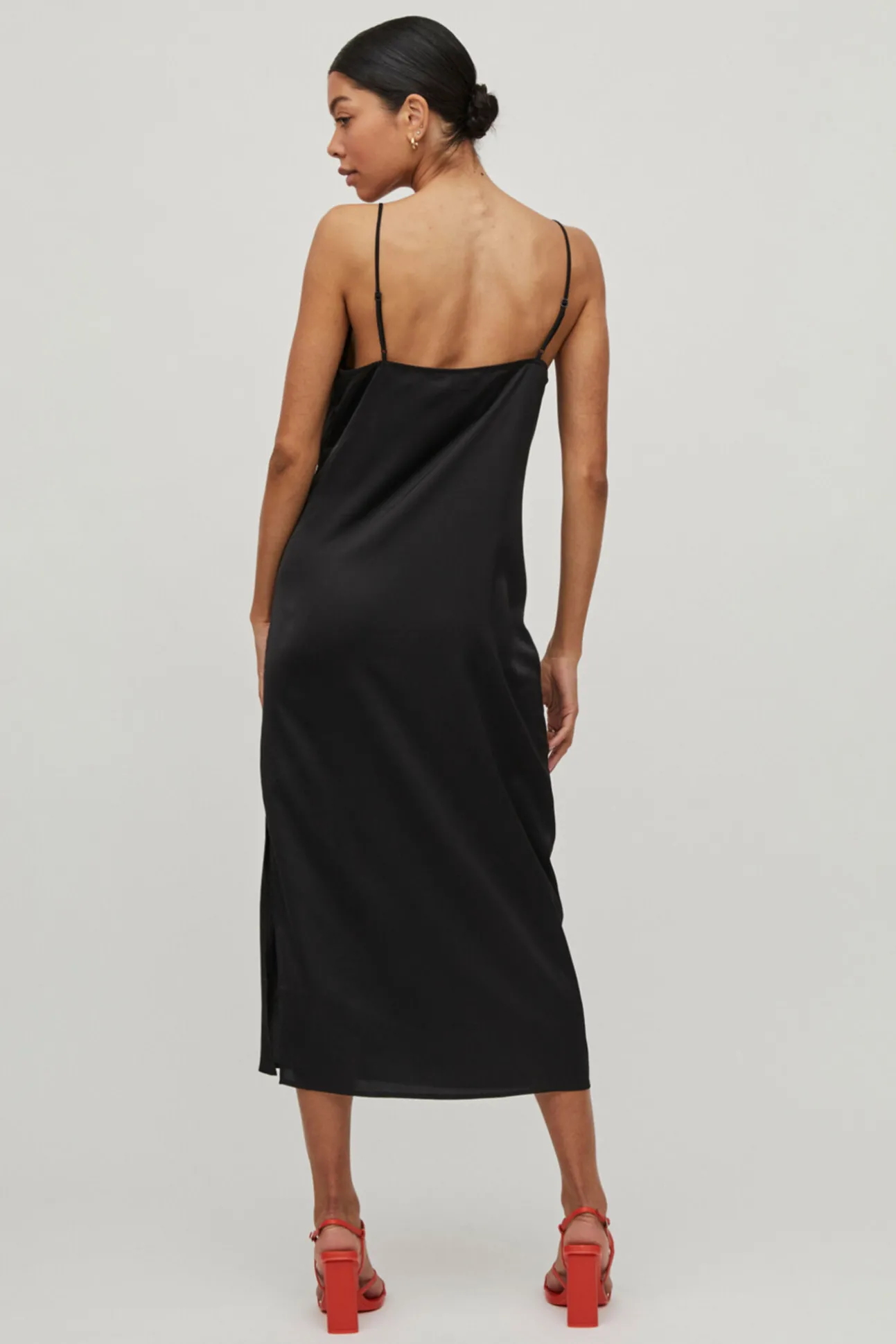 Vestido Largo De Tirantes Satinado