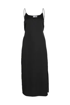 Vestido Largo De Tirantes Satinado