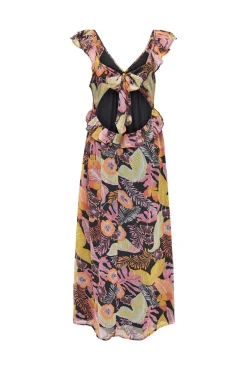 Vestido Largo Estampado Sin Mangas