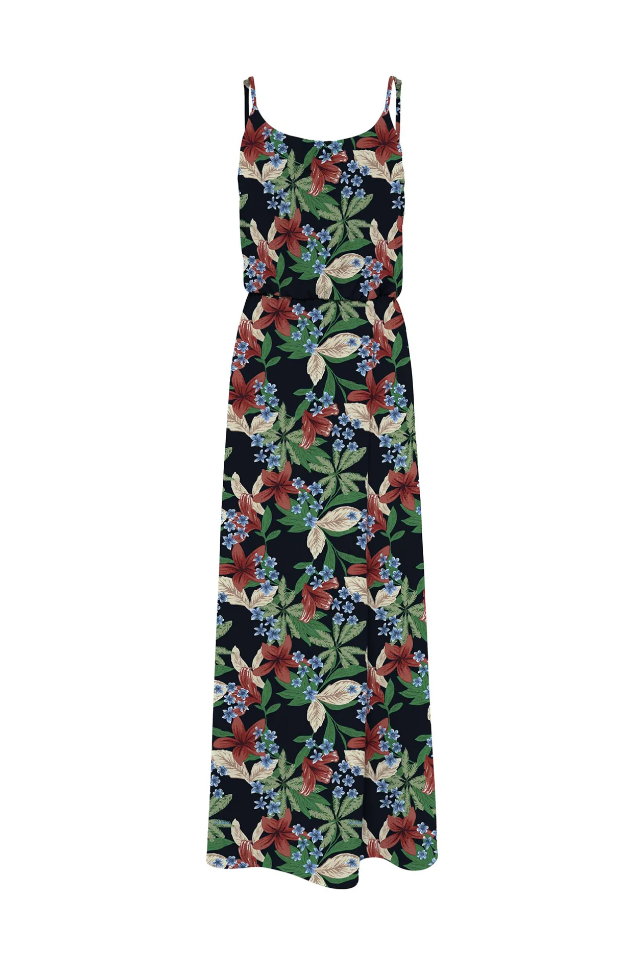 Vestido Largo Estampado Tirantes