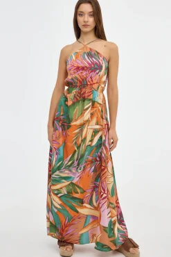 Vestido Largo Halter Print