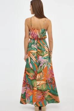Vestido Largo Halter Print