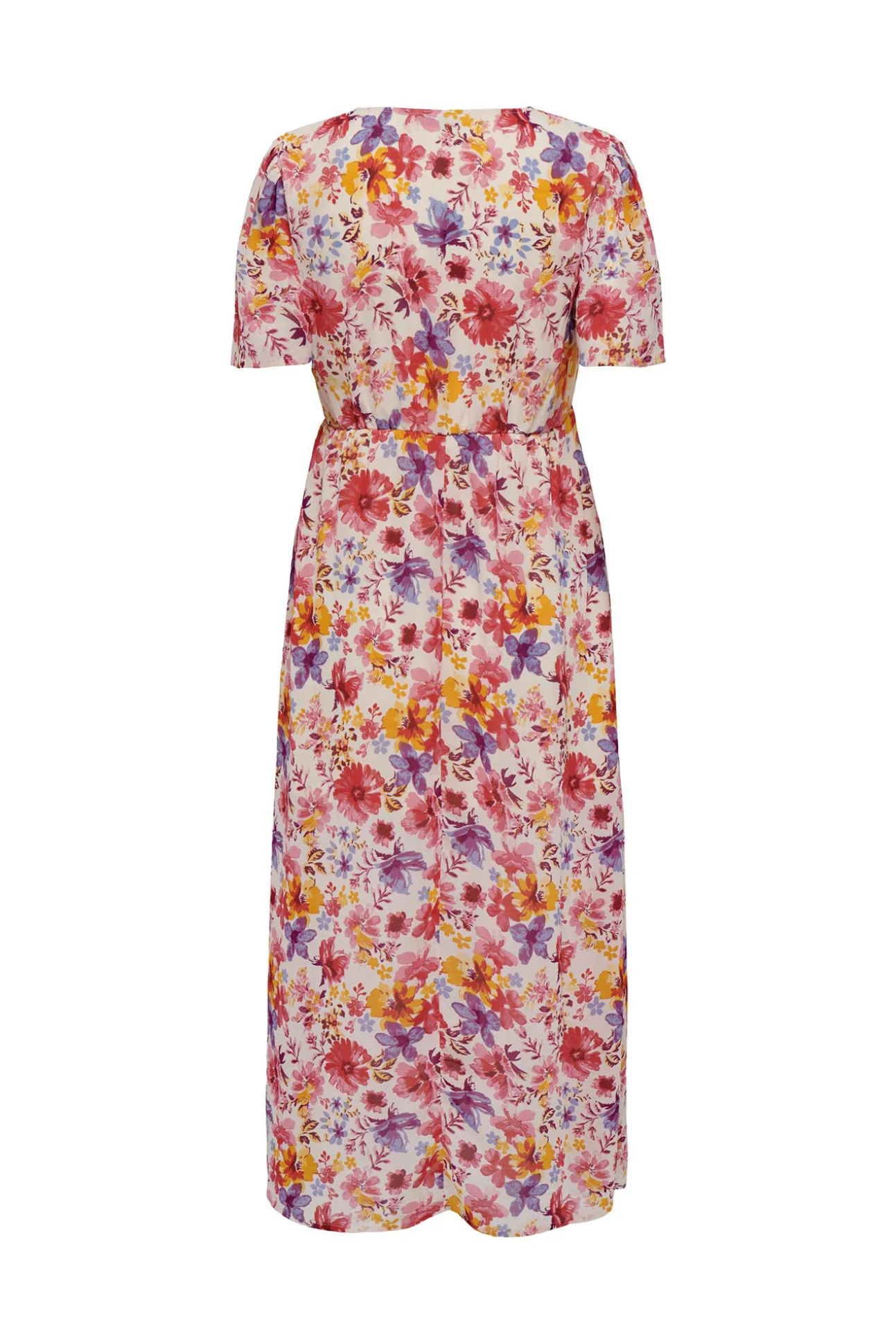 Vestido Largo Manga Corta Estampado