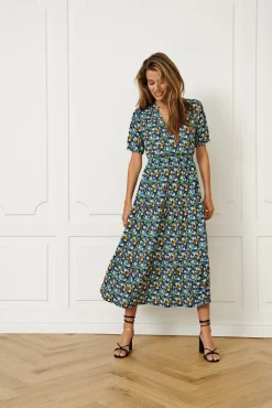 Vestido Largo Manga Corta